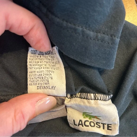 Lacoste Men’s Black 100% Cotton V Neck Short Sleeve T-Shirt, Size 7 (2XL) - Picture 13 of 14